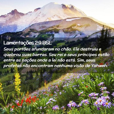 Picture 02 - Lamentações 2:9 BSL - Seus portões afundaram no chão. Ele destruiu e - Bible Verse Picture