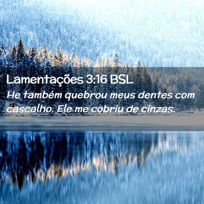 Picture 02 - Lamentações 3:16 BSL - He também quebrou meus dentes com cascalho. Ele - Bible Verse Picture