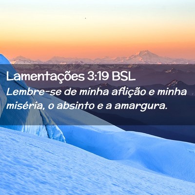 Picture 02 - Lamentações 3:19 BSL - Lembre-se de minha aflição e minha miséria, o - Bible Verse Picture