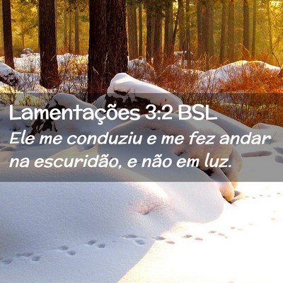 Picture 02 - Lamentações 3:2 BSL - Ele me conduziu e me fez andar na escuridão, e - Bible Verse Picture