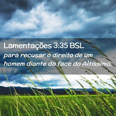 Picture 02 - Lamentações 3:35 BSL - para recusar o direito de um homem diante da face - Bible Verse Picture