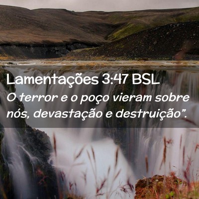 Picture 02 - Lamentações 3:47 BSL - O terror e o poço vieram sobre nós, - Bible Verse Picture