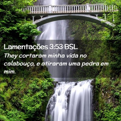 Picture 02 - Lamentações 3:53 BSL - They cortaram minha vida no calabouço, e - Bible Verse Picture