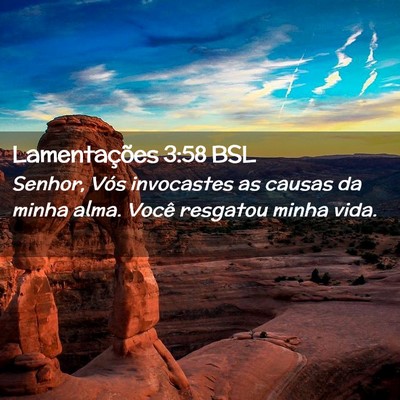 Picture 02 - Lamentações 3:58 BSL - Senhor, Vós invocastes as causas da minha alma. - Bible Verse Picture