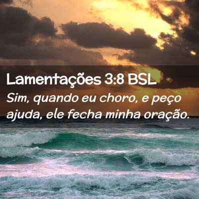 Picture 02 - Lamentações 3:8 BSL - Sim, quando eu choro, e peço ajuda, ele fecha - Bible Verse Picture