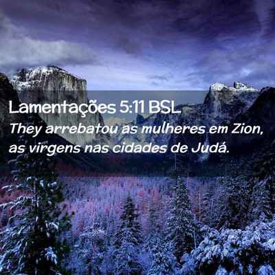 Picture 02 - Lamentações 5:11 BSL - They arrebatou as mulheres em Zion, as virgens - Bible Verse Picture