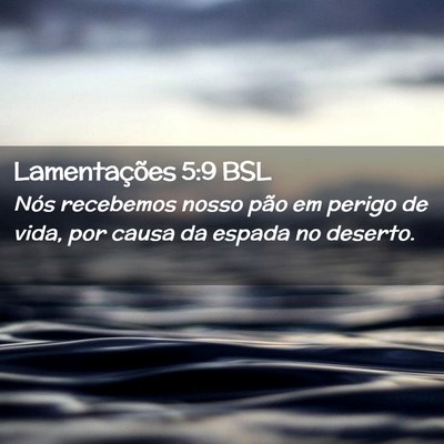 Picture 02 - Lamentações 5:9 BSL - Nós recebemos nosso pão em perigo de vida, por - Bible Verse Picture