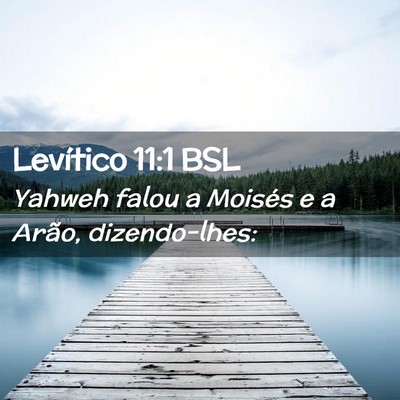 Picture 02 - Levítico 11:1 BSL - Yahweh falou a Moisés e a Arão, - Bible Verse Picture