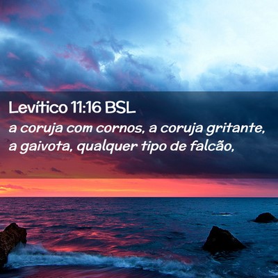 Picture 02 - Levítico 11:16 BSL - a coruja com cornos, a coruja gritante, a - Bible Verse Picture