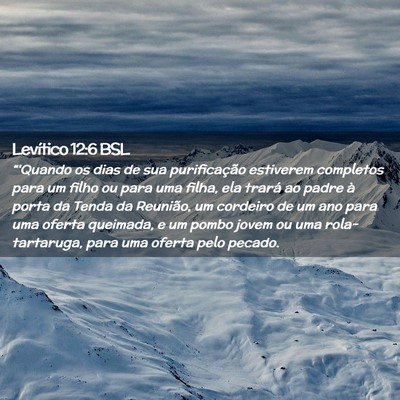 Picture 02 - Levítico 12:6 BSL - “'Quando os dias de sua purificação estiverem - Bible Verse Picture