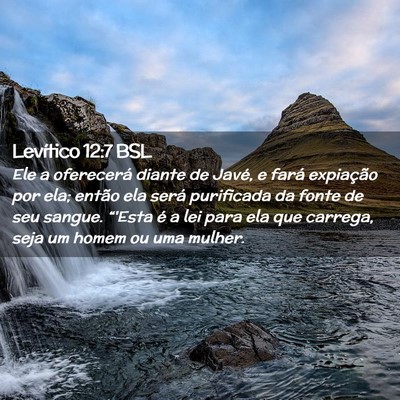 Picture 02 - Levítico 12:7 BSL - Ele a oferecerá diante de Javé, e fará - Bible Verse Picture