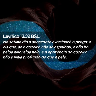 Picture 02 - Levítico 13:32 BSL - No sétimo dia o sacerdote examinará a praga; e - Bible Verse Picture