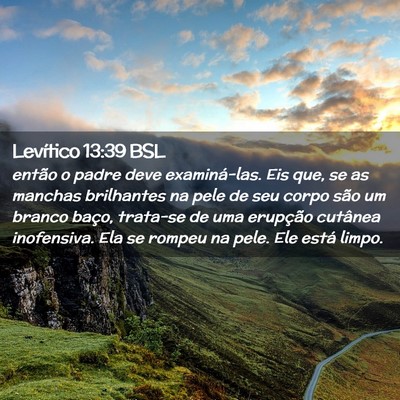 Picture 02 - Levítico 13:39 BSL - então o padre deve examiná-las. Eis que, se as - Bible Verse Picture