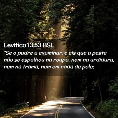 Picture 02 - Levítico 13:53 BSL - “Se o padre a examinar, e eis que a peste não - Bible Verse Picture