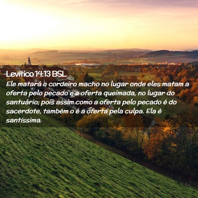 Picture 02 - Levítico 14:13 BSL - Ele matará o cordeiro macho no lugar onde eles - Bible Verse Picture