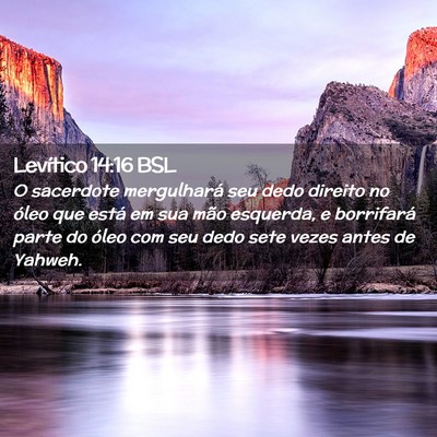 Picture 02 - Levítico 14:16 BSL - O sacerdote mergulhará seu dedo direito no óleo - Bible Verse Picture