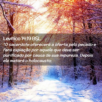 Picture 02 - Levítico 14:19 BSL - “O sacerdote oferecerá a oferta pelo pecado e - Bible Verse Picture