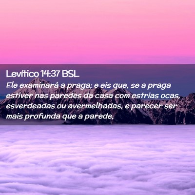 Picture 02 - Levítico 14:37 BSL - Ele examinará a praga; e eis que, se a praga - Bible Verse Picture