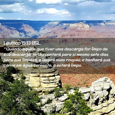 Picture 02 - Levítico 15:13 BSL - “'Quando aquele que tiver uma descarga for - Bible Verse Picture