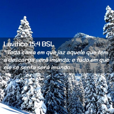 Picture 02 - Levítico 15:4 BSL - “'Toda cama em que jaz aquele que tem a - Bible Verse Picture