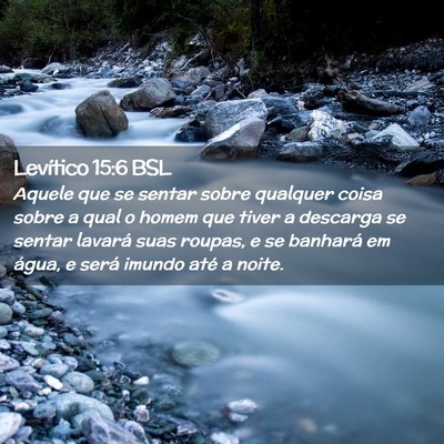 Picture 02 - Levítico 15:6 BSL - Aquele que se sentar sobre qualquer coisa sobre a - Bible Verse Picture