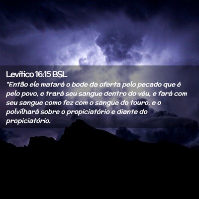 Picture 02 - Levítico 16:15 BSL - “Então ele matará o bode da oferta pelo - Bible Verse Picture