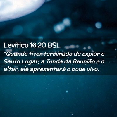 Picture 02 - Levítico 16:20 BSL - “Quando tiver terminado de expiar o Santo - Bible Verse Picture