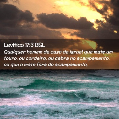 Picture 02 - Levítico 17:3 BSL - Qualquer homem da casa de Israel que mate um - Bible Verse Picture