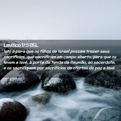 Picture 02 - Levítico 17:5 BSL - Isto é para que os filhos de Israel possam - Bible Verse Picture