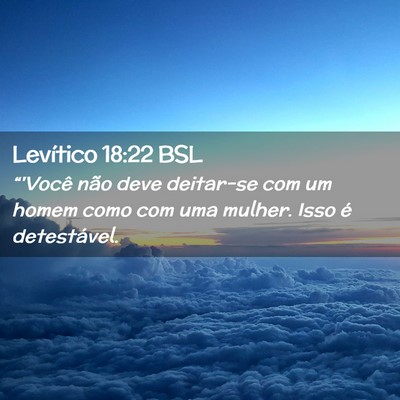 Picture 02 - Levítico 18:22 BSL - “'Você não deve deitar-se com um homem como - Bible Verse Picture