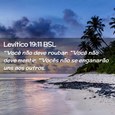 Picture 02 - Levítico 19:11 BSL - “'Você não deve roubar. “'Você não deve - Bible Verse Picture