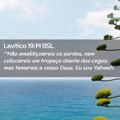 Picture 02 - Levítico 19:14 BSL - “'Não amaldiçoareis os surdos, nem colocareis - Bible Verse Picture