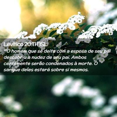 Picture 02 - Levítico 20:11 BSL - “'O homem que se deita com a esposa de seu pai - Bible Verse Picture
