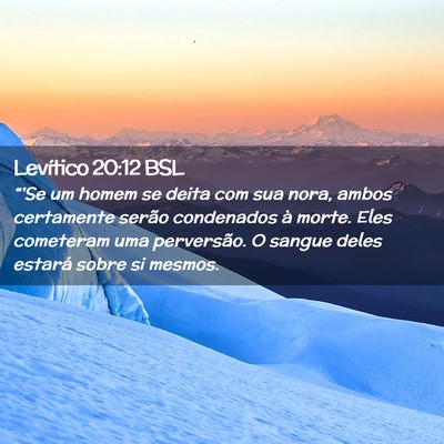 Picture 02 - Levítico 20:12 BSL - “'Se um homem se deita com sua nora, ambos - Bible Verse Picture