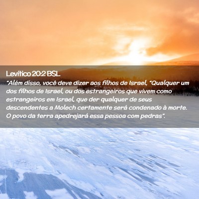Picture 02 - Levítico 20:2 BSL - “Além disso, você deve dizer aos filhos de - Bible Verse Picture