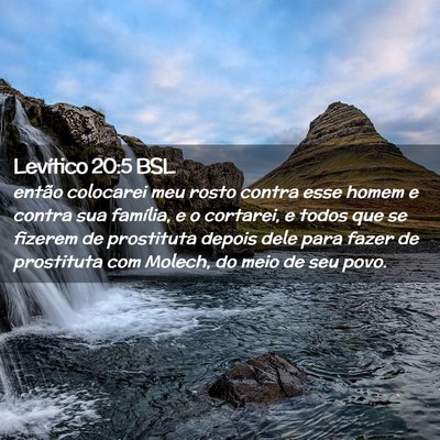 Picture 02 - Levítico 20:5 BSL - então colocarei meu rosto contra esse homem e - Bible Verse Picture