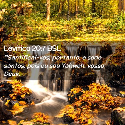Picture 02 - Levítico 20:7 BSL - “'Santificai-vos, portanto, e sede santos, pois - Bible Verse Picture