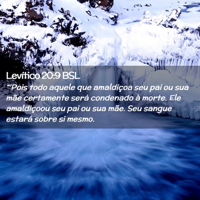 Picture 02 - Levítico 20:9 BSL - “'Pois todo aquele que amaldiçoa seu pai ou - Bible Verse Picture
