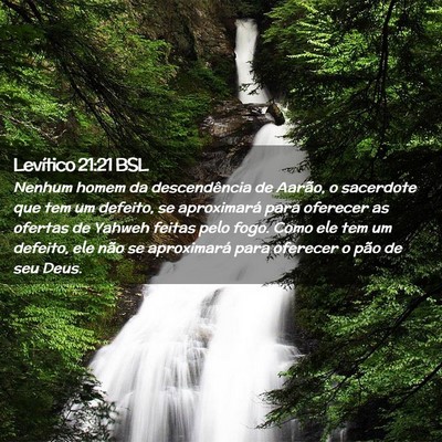 Picture 02 - Levítico 21:21 BSL - Nenhum homem da descendência de Aarão, o - Bible Verse Picture
