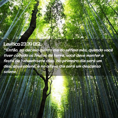 Picture 02 - Levítico 23:39 BSL - “'Então, no décimo quinto dia do sétimo - Bible Verse Picture