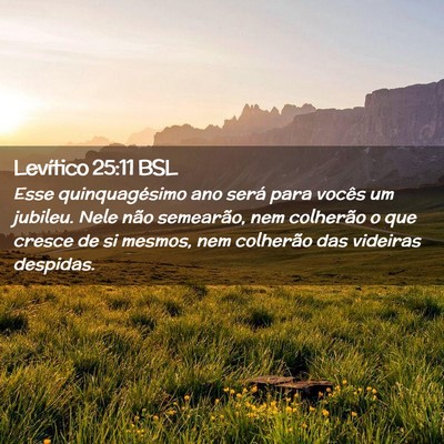 Picture 02 - Levítico 25:11 BSL - Esse quinquagésimo ano será para vocês um - Bible Verse Picture