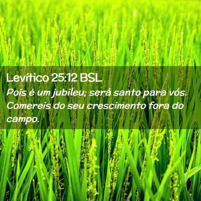 Picture 02 - Levítico 25:12 BSL - Pois é um jubileu; será santo para vós. - Bible Verse Picture