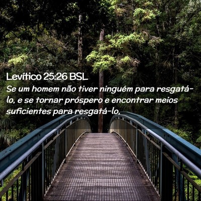 Picture 02 - Levítico 25:26 BSL - Se um homem não tiver ninguém para resgatá-lo, - Bible Verse Picture