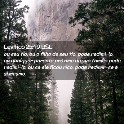 Picture 02 - Levítico 25:49 BSL - ou seu tio, ou o filho de seu tio, pode - Bible Verse Picture