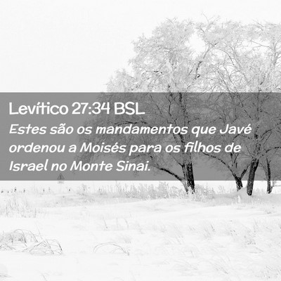 Picture 02 - Levítico 27:34 BSL - Estes são os mandamentos que Javé ordenou a - Bible Verse Picture