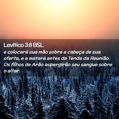 Picture 02 - Levítico 3:8 BSL - e colocará sua mão sobre a cabeça de sua - Bible Verse Picture