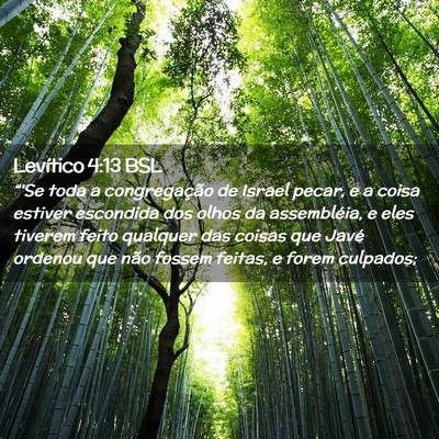 Picture 02 - Levítico 4:13 BSL - “'Se toda a congregação de Israel pecar, e a - Bible Verse Picture