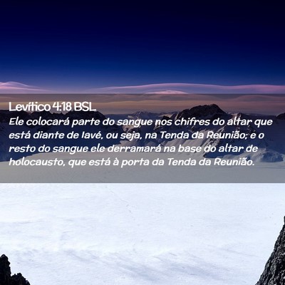 Picture 02 - Levítico 4:18 BSL - Ele colocará parte do sangue nos chifres do - Bible Verse Picture