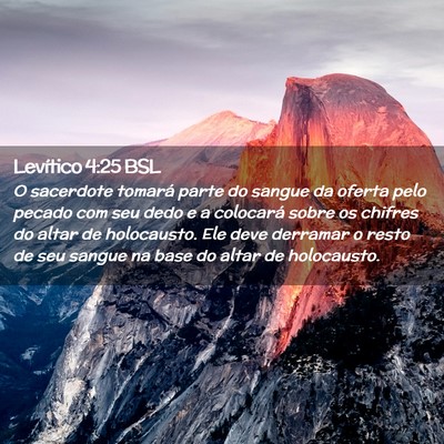 Picture 02 - Levítico 4:25 BSL - O sacerdote tomará parte do sangue da oferta - Bible Verse Picture