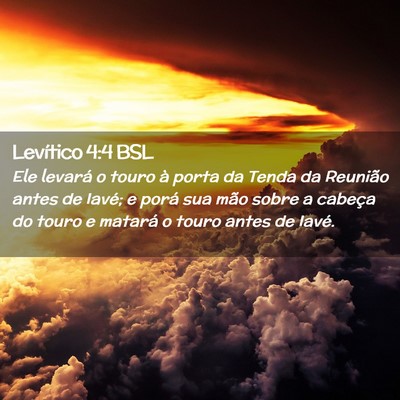 Picture 02 - Levítico 4:4 BSL - Ele levará o touro à porta da Tenda da Reunião - Bible Verse Picture